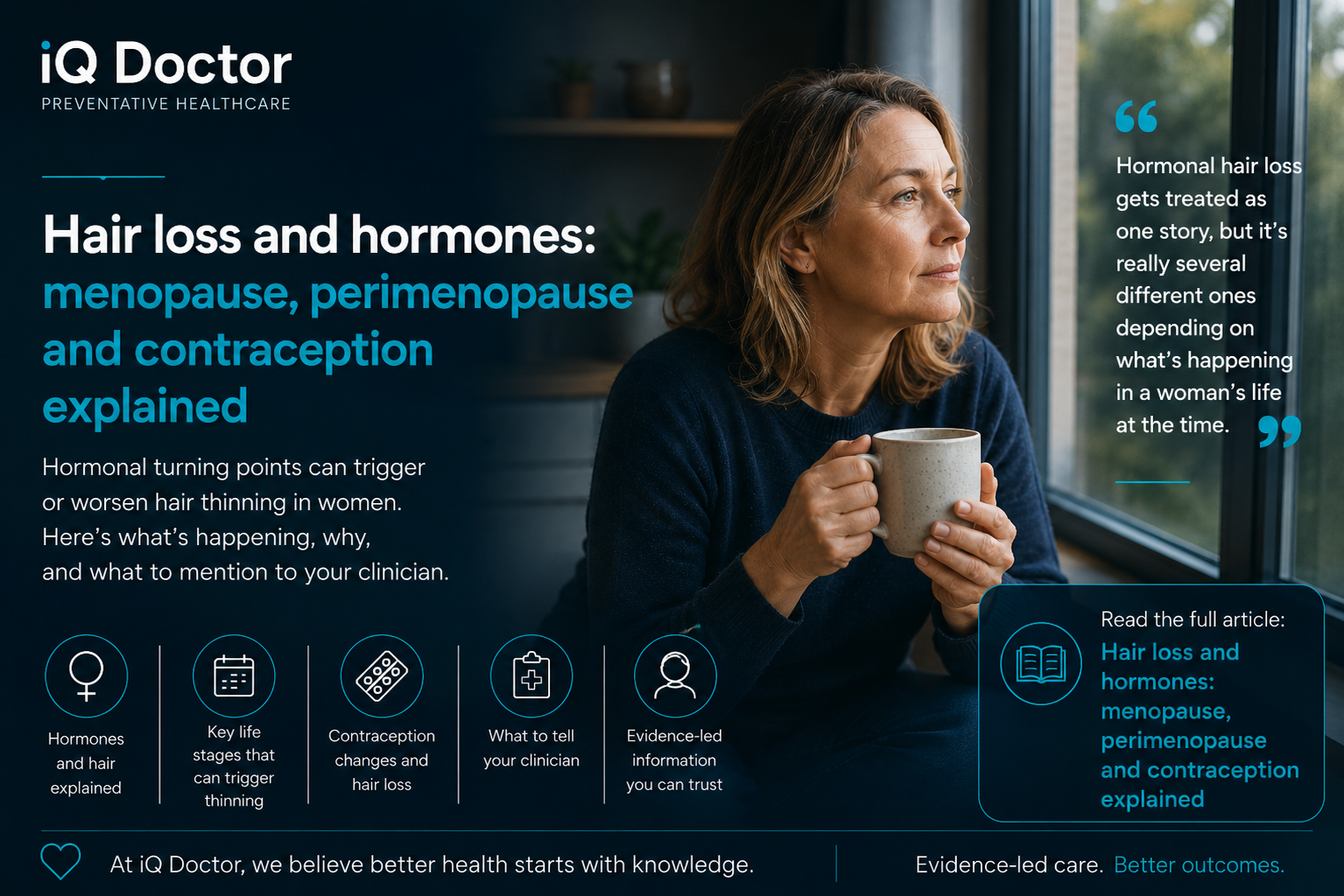 Hair Loss and Hormones: Menopause, Perimenopause and Contraception